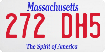 MA license plate 272DH5