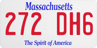 MA license plate 272DH6