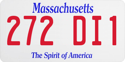 MA license plate 272DI1