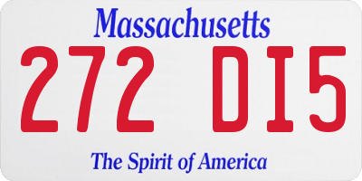 MA license plate 272DI5