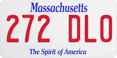 MA license plate 272DL0
