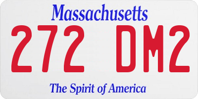 MA license plate 272DM2