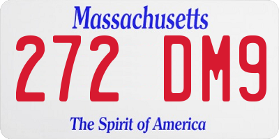 MA license plate 272DM9