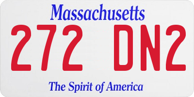 MA license plate 272DN2