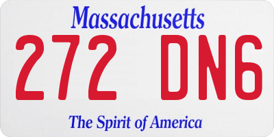 MA license plate 272DN6