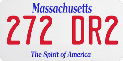 MA license plate 272DR2