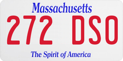 MA license plate 272DS0
