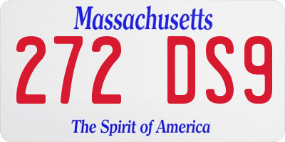 MA license plate 272DS9