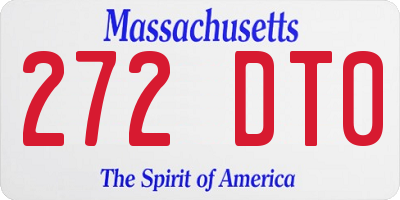 MA license plate 272DT0