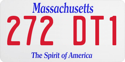MA license plate 272DT1