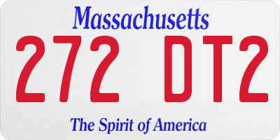 MA license plate 272DT2