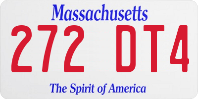 MA license plate 272DT4