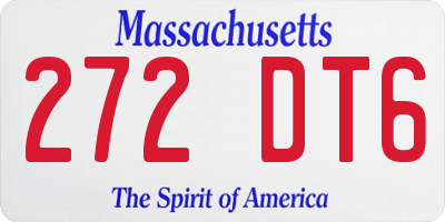 MA license plate 272DT6