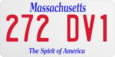 MA license plate 272DV1