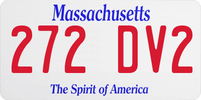MA license plate 272DV2