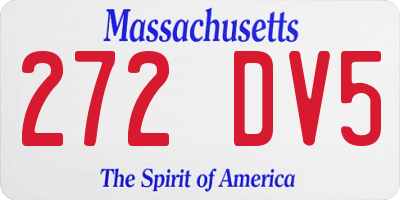 MA license plate 272DV5
