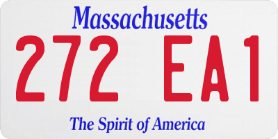 MA license plate 272EA1