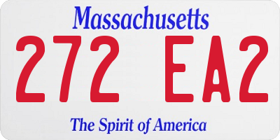 MA license plate 272EA2
