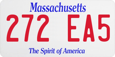 MA license plate 272EA5