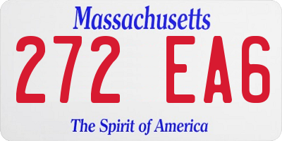 MA license plate 272EA6