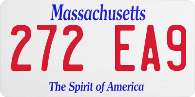 MA license plate 272EA9