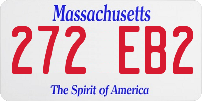 MA license plate 272EB2