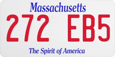 MA license plate 272EB5