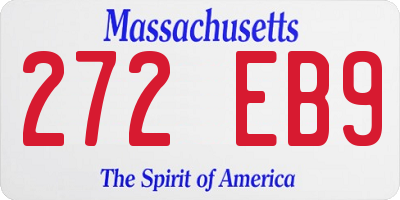 MA license plate 272EB9