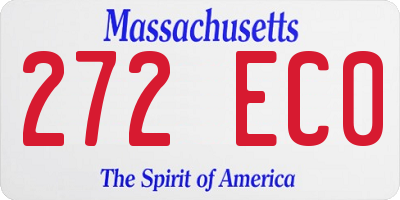 MA license plate 272EC0