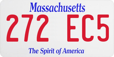 MA license plate 272EC5
