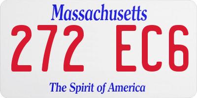 MA license plate 272EC6
