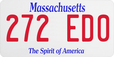 MA license plate 272ED0