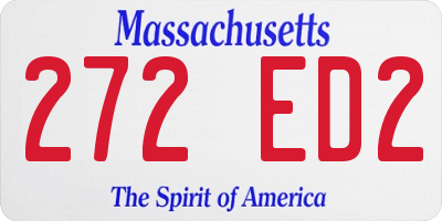 MA license plate 272ED2