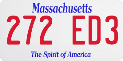 MA license plate 272ED3