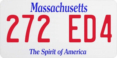 MA license plate 272ED4