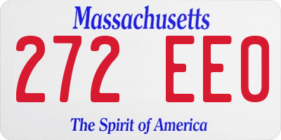MA license plate 272EE0