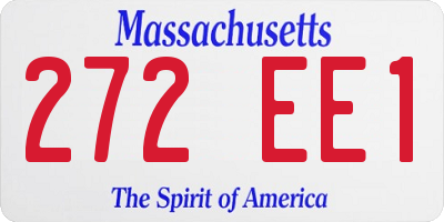 MA license plate 272EE1