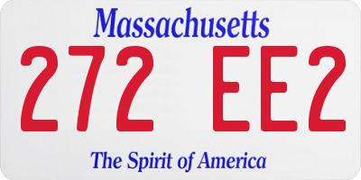 MA license plate 272EE2