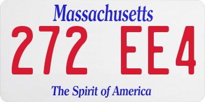 MA license plate 272EE4