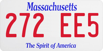 MA license plate 272EE5