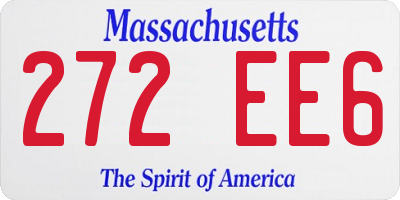 MA license plate 272EE6
