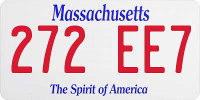 MA license plate 272EE7