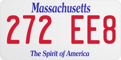 MA license plate 272EE8