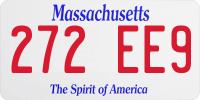 MA license plate 272EE9