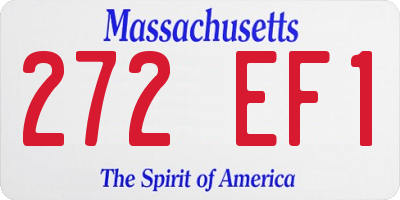 MA license plate 272EF1