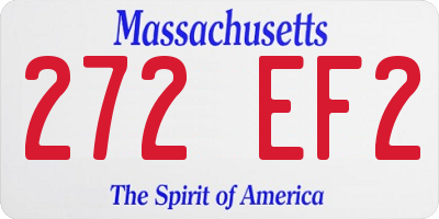MA license plate 272EF2
