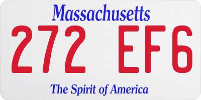MA license plate 272EF6
