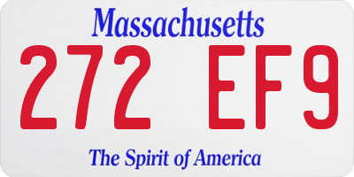 MA license plate 272EF9