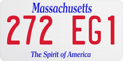 MA license plate 272EG1