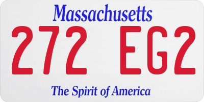 MA license plate 272EG2